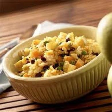 Curried Sweet Potato Apple Pilaf