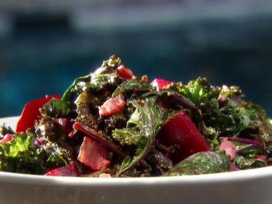 Raw Kale Salad with Roasted Beets