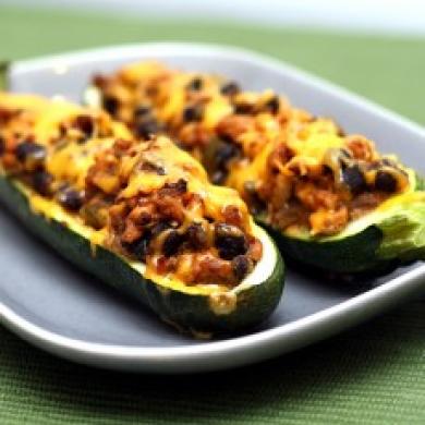 Southwestern Stuffed Zucchini Boats